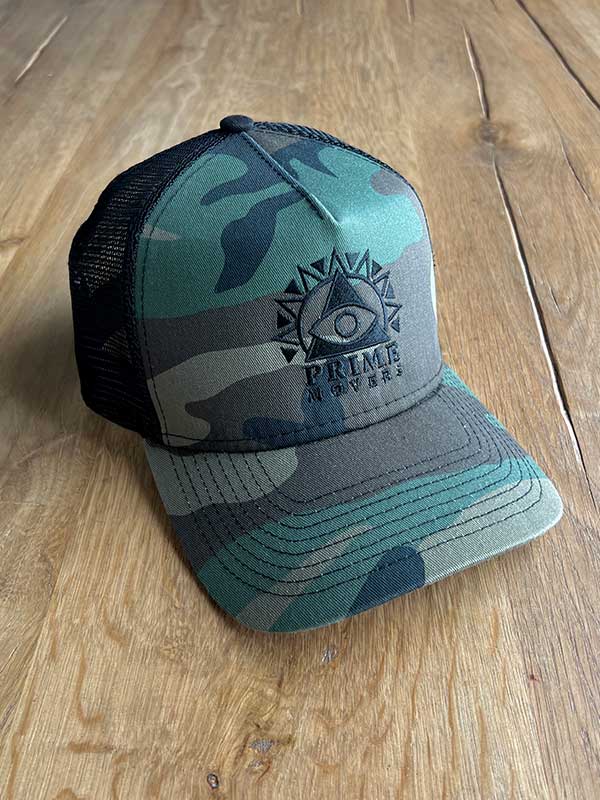 Prime Movers Camo/Black/Black Trucker Hat